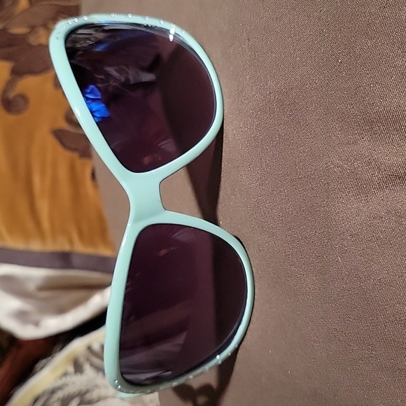Seafoam Green Rhinestone Sunglasses - Picture 3 of 8